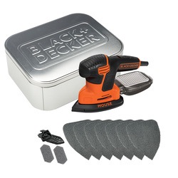 Black and Decker - Lijadora Mouse 120W con 10 accesorios en lata - KA2000AT