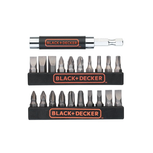 Black and Decker - Juego  en blister de 21 piezas para atornillar con Adaptador magntico - A7074