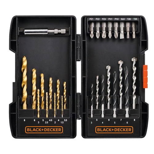 Black and Decker - ES 27 Piece Mixed Case with Tin Bits - A7177