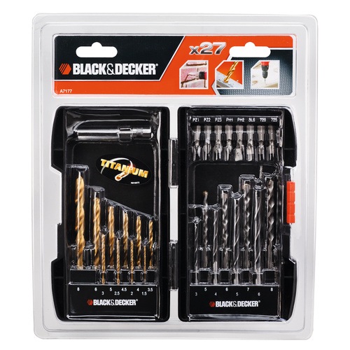 Black and Decker - ES 27 Piece Mixed Case with Tin Bits - A7177