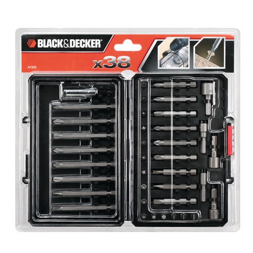 Black and Decker - Juego de 38 Piezas para Atornillar - A7202