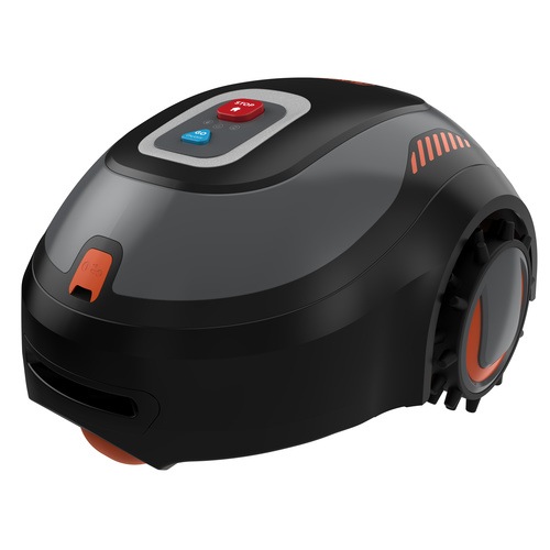 Black and Decker - Robot Cortacsped con Limpiador integrado y casa protectora - BCRMW123