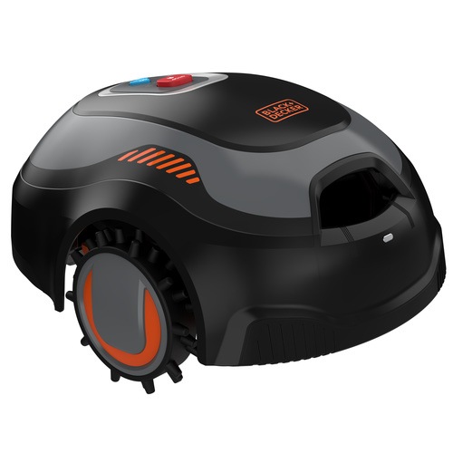 Black and Decker - Robot Cortacsped con Limpiador integrado y casa protectora - BCRMW123