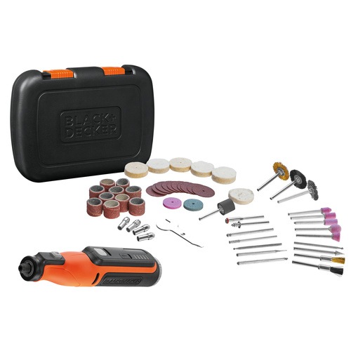 Multi-Herramienta Rotativa 7,2V con 53 Accesorios y Maletín -  BCRT8IKBLACK+DECKER