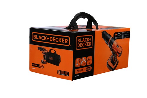 Black and Decker - Taladro percutor 144V 2Velocidades bactera adicional  30 accesorios y bolsa - BDK148BSA