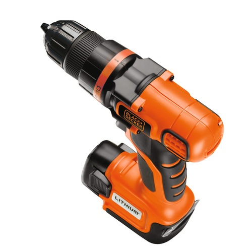 Black and Decker - ES 108V Lithium ion Drill Driver with 10 Accessories and Kitbox - EGBL108KA10