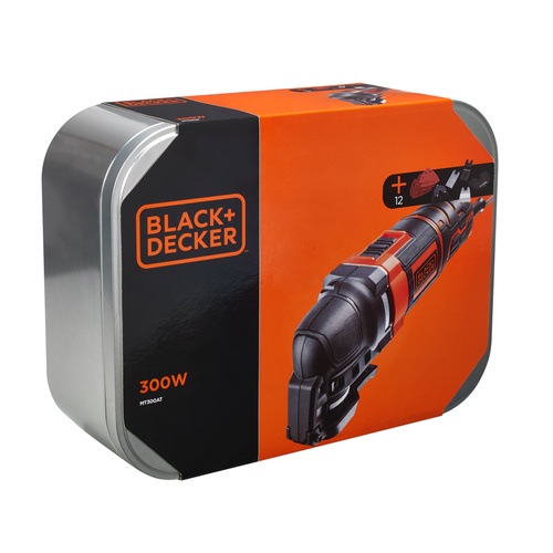 Black and Decker - Multiherramienta oscilante 300W  12 accessorios y lata - MT300AT