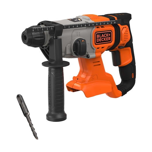 Martillo SDS-Plus 18V 3 modos 1,2J, velocidad 0 - 1.880 rpm, impactos 0 - 6.650 ipm. Sin carg/bat
