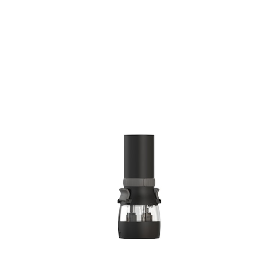A BLACK+DECKER black and transparent camera lens cleaning tool with a cylindrical design and visible internal components, shown on a white background.