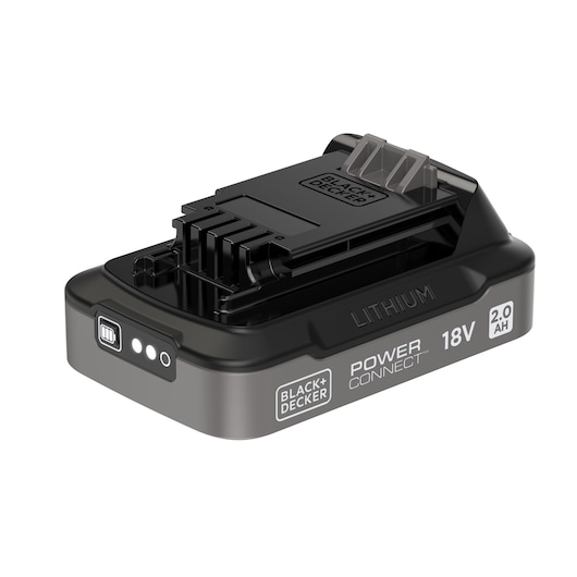 BLACK+DECKER BDL2018S lithium battery, 18V 2.0Ah, Power Connect, black, front angled photo