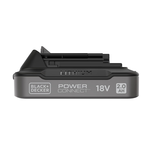 BLACK+DECKER BDL2018S lithium 18V 2.0Ah battery, front angle on white background.