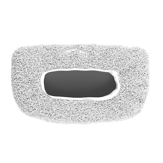 BLACKDECKER BHSMP2008 white textured mop pad, rectangular shape, top view, photography on white background.